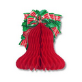 Tissue Christmas Bell w/ Printed Bow & Holly